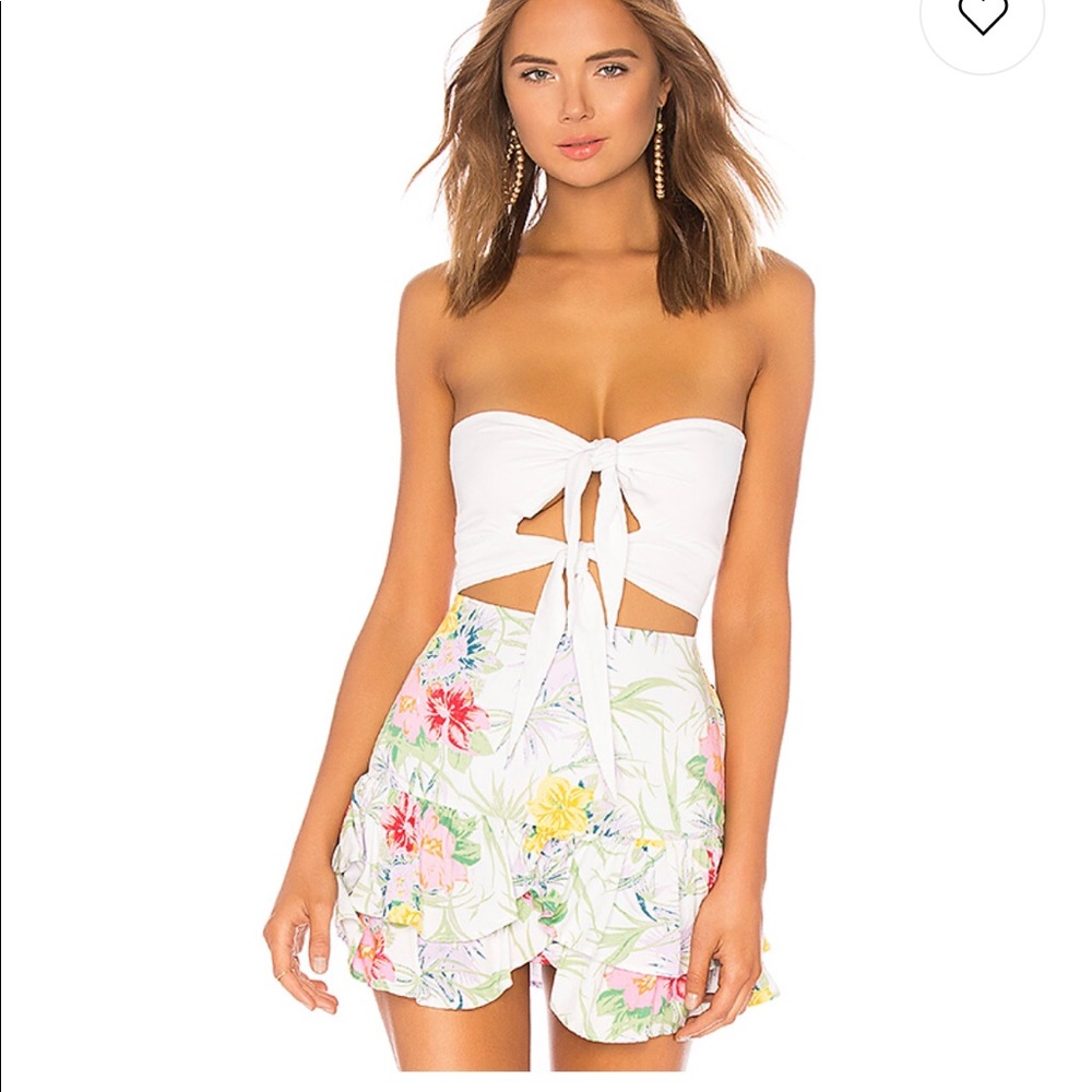 NWOT Indah Lipa Double Knot Top in white